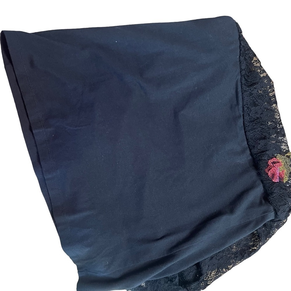 TopShop rose skirt lace sheer black embroidered whimsigoth Romantic chic goth - Picture 10 of 10